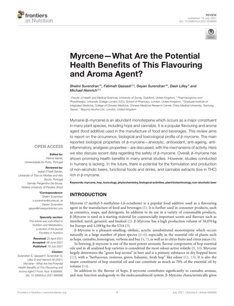 beta myrcene|(PDF) Myrcene—What Are the Potential Health Benefits.